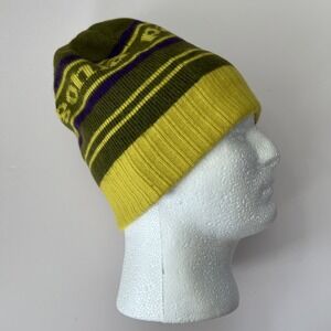 Patagonia Knit‎ Beanie Hat Unisex OS Green Purple Yellow Gorpcore Hiking Skiing